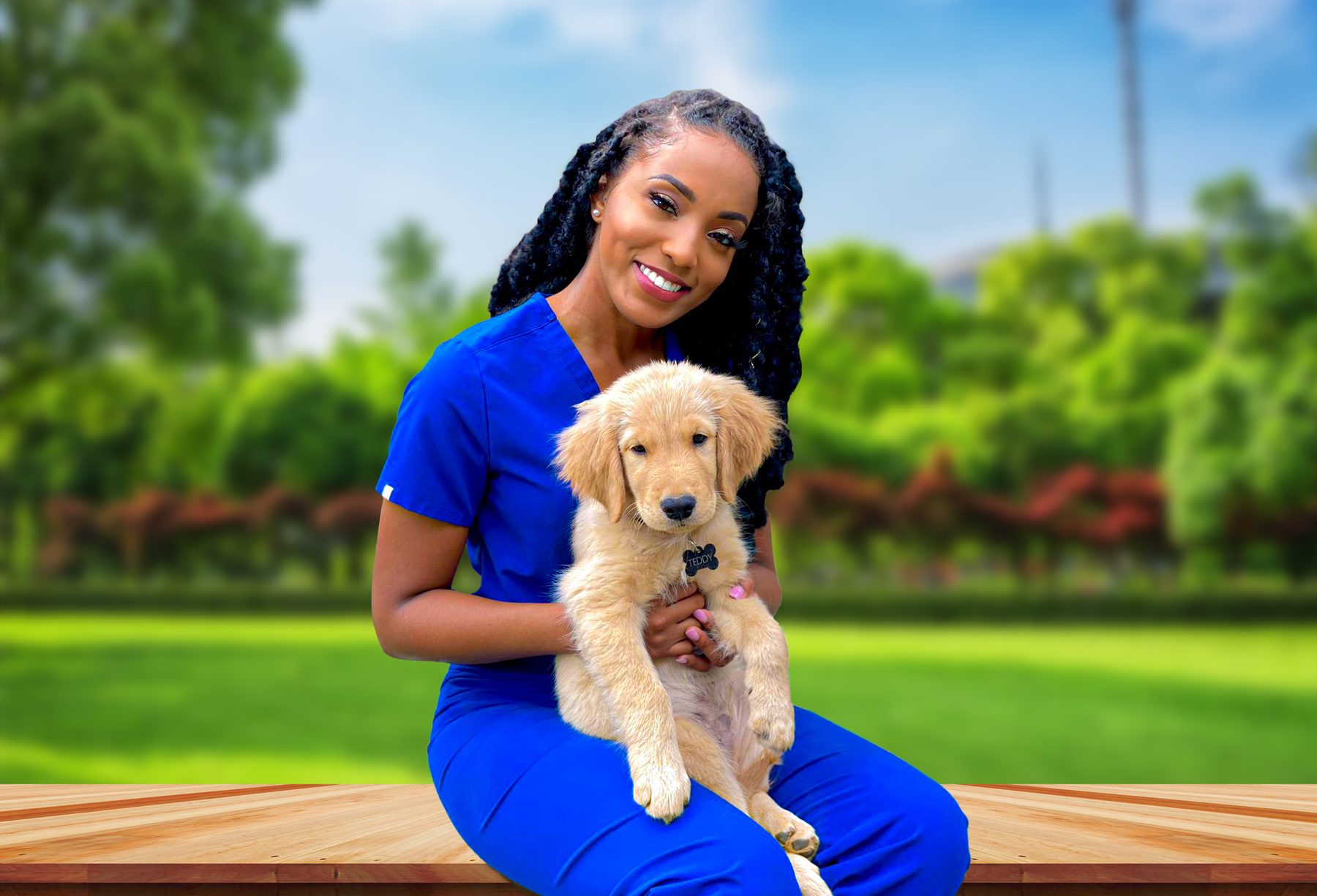 Dr. Abigail Pinnock with a patient